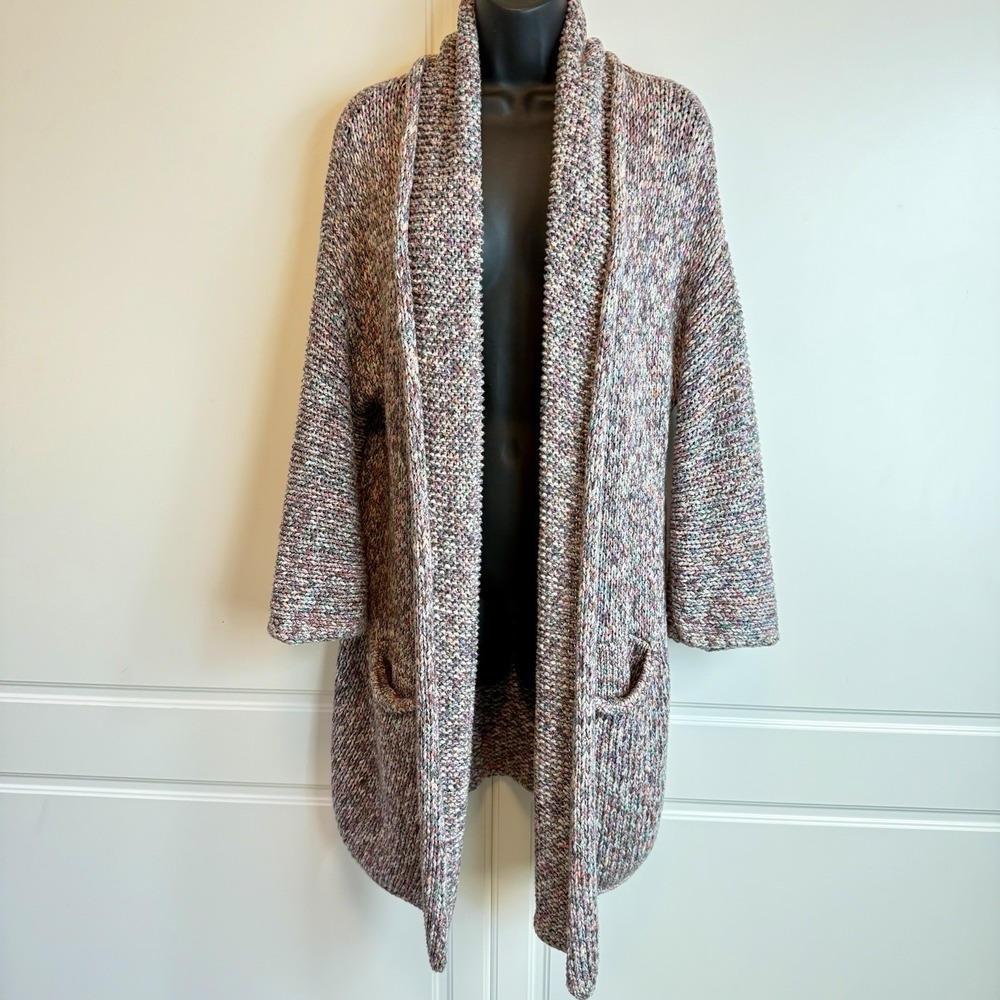Zadig & Voltaire Mia Duster Cardigan Oversized Sweater XS Indigo/Pink Italy